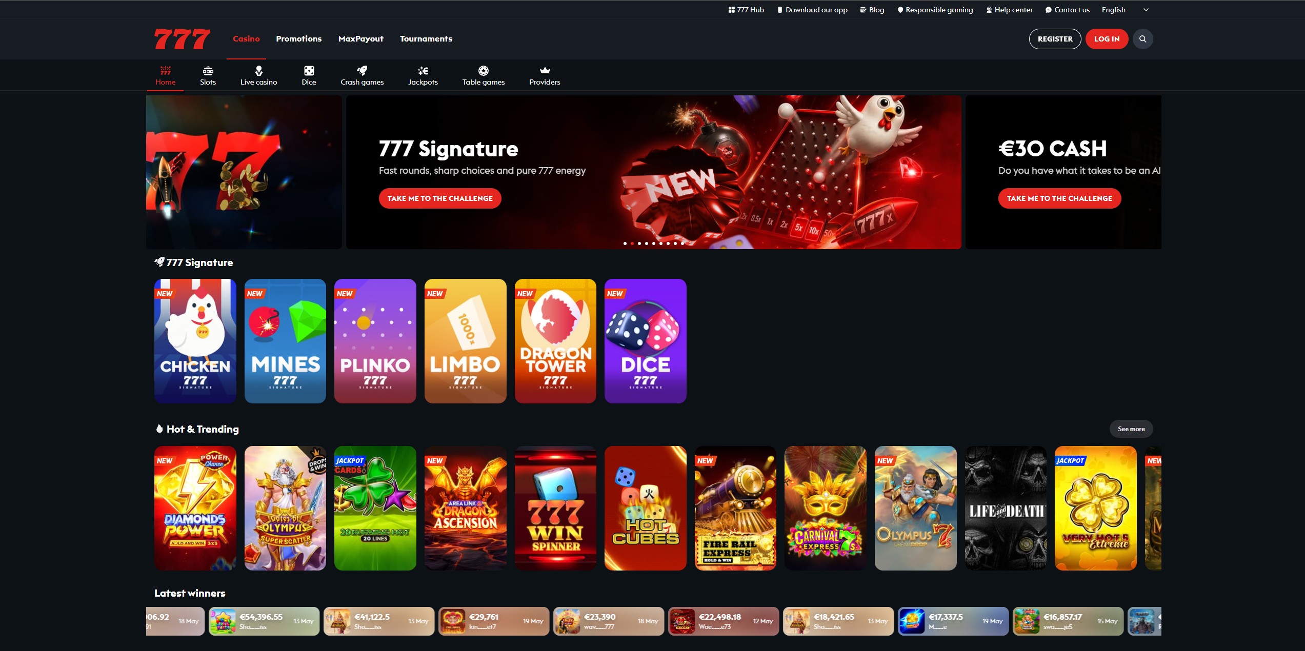 777 Casino screenshot 1