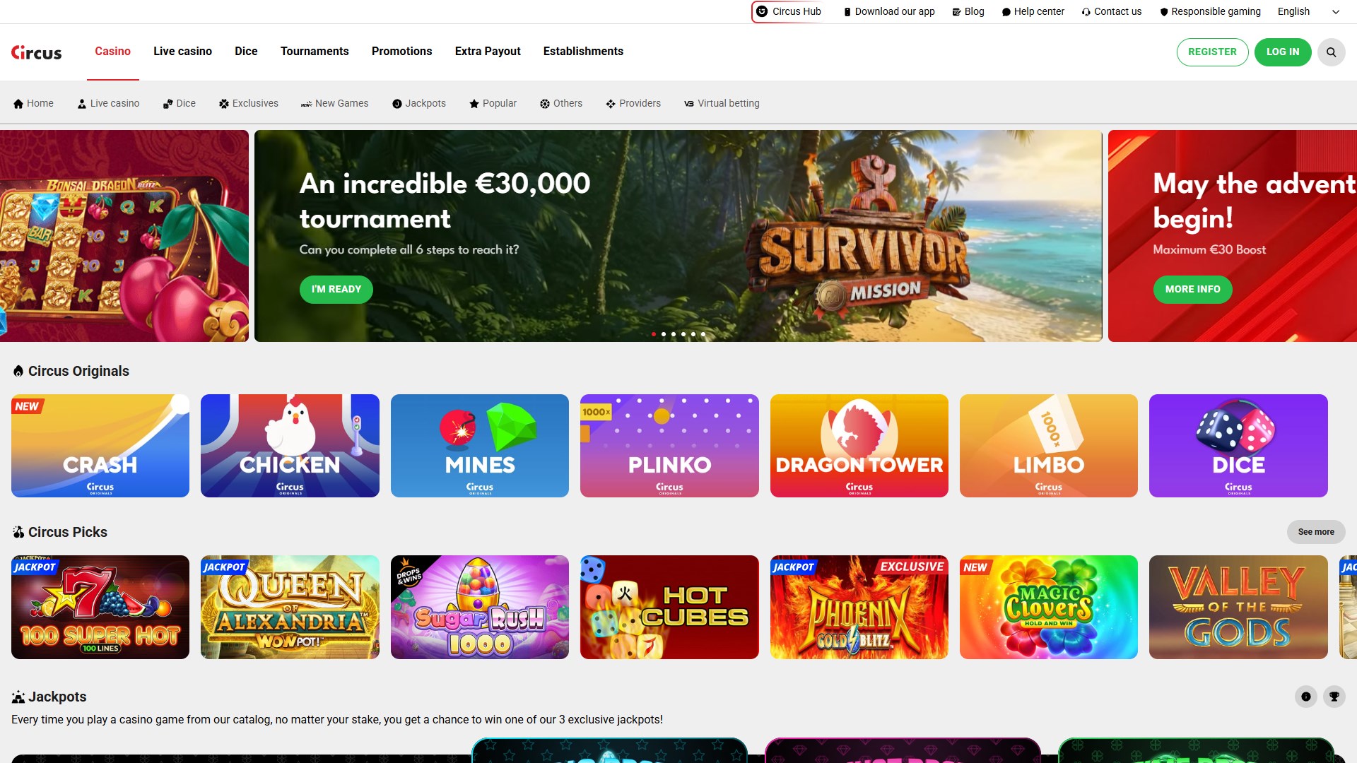 Circus Casino screenshot 1