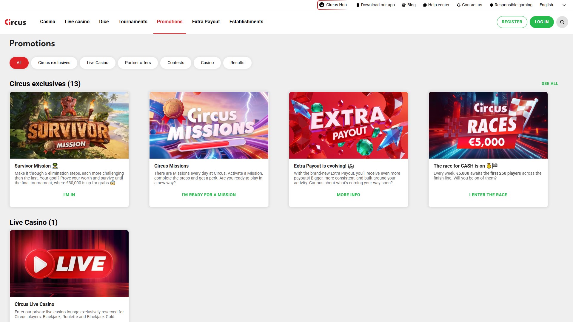 Circus Casino screenshot 3