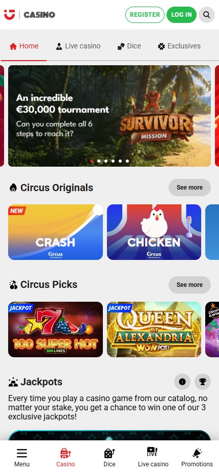 Circus Casino mobile home
