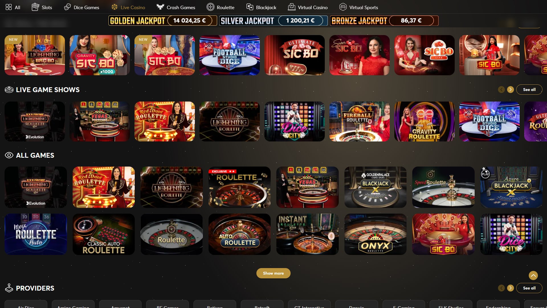 Golden Palace Casino screenshot 4
