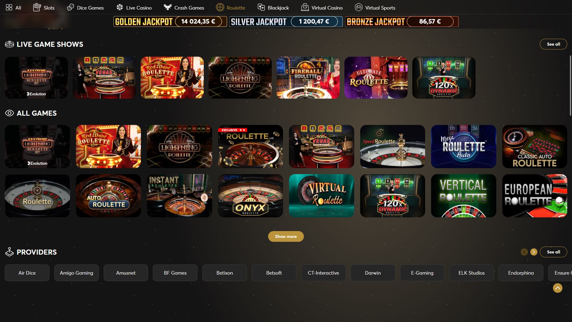 Golden Palace Casino screenshot 5