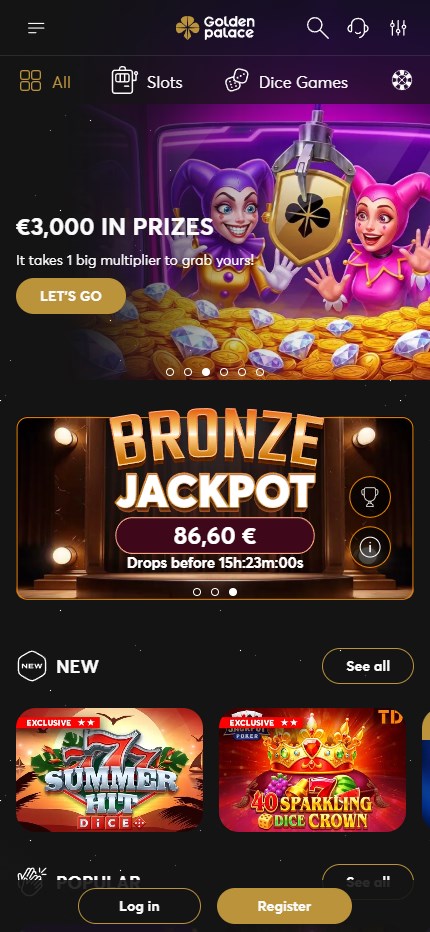 Golden Palace Casino mobile home