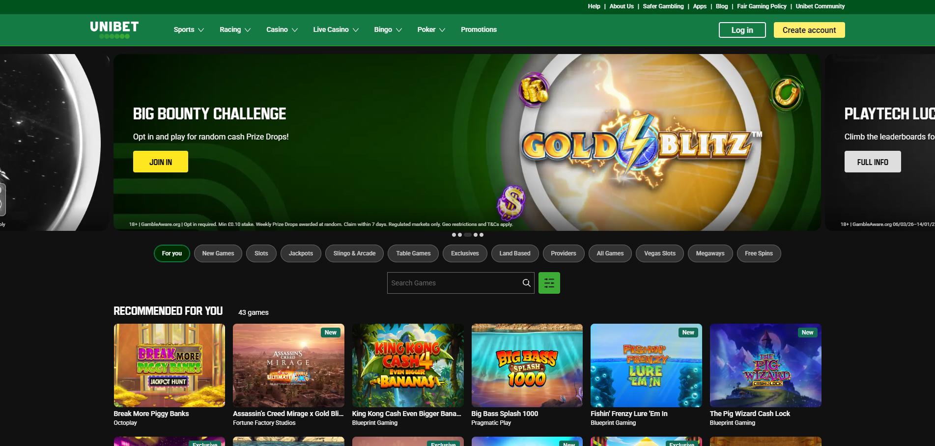 Unibet Casino screenshot 2