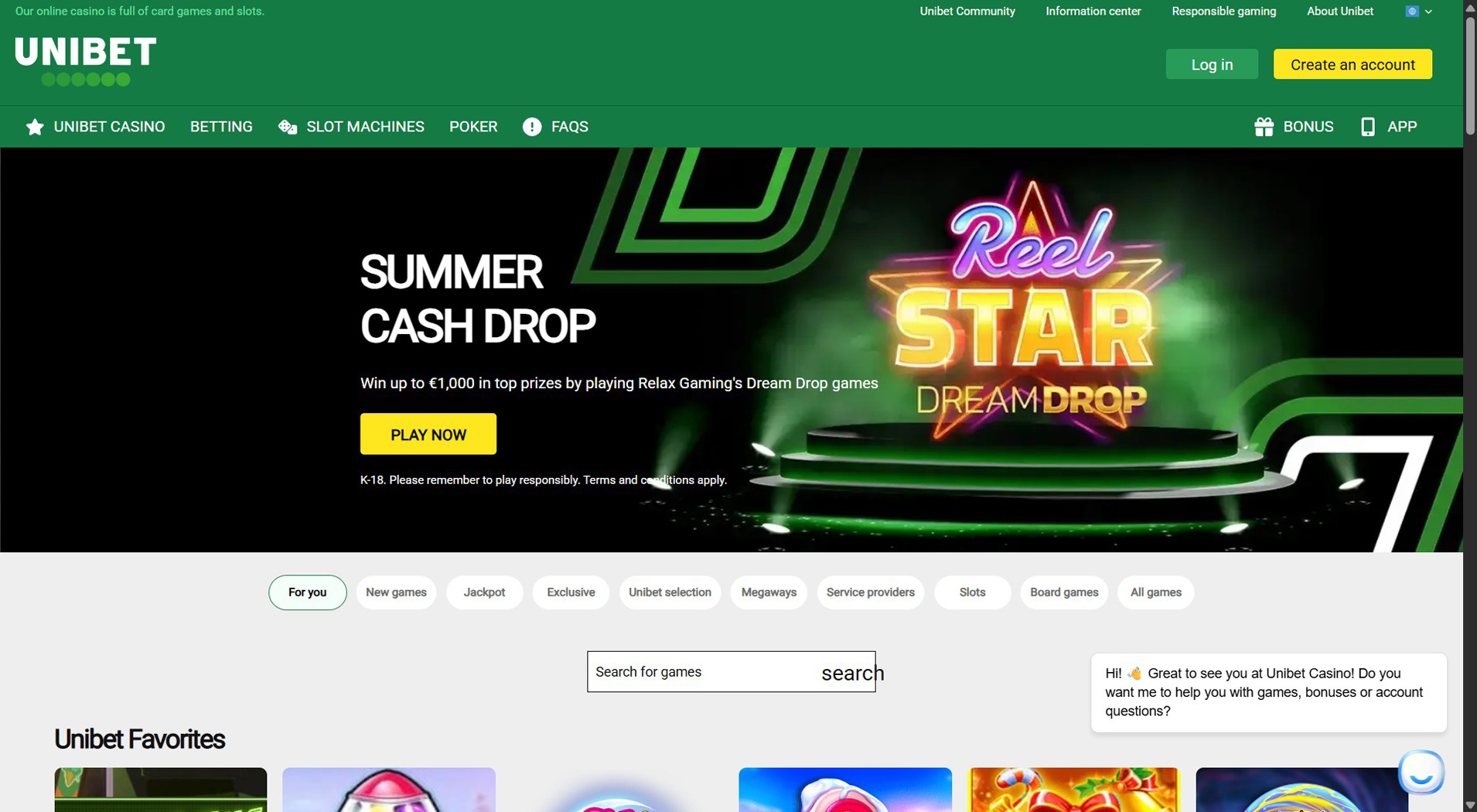 3. Unibet Casino