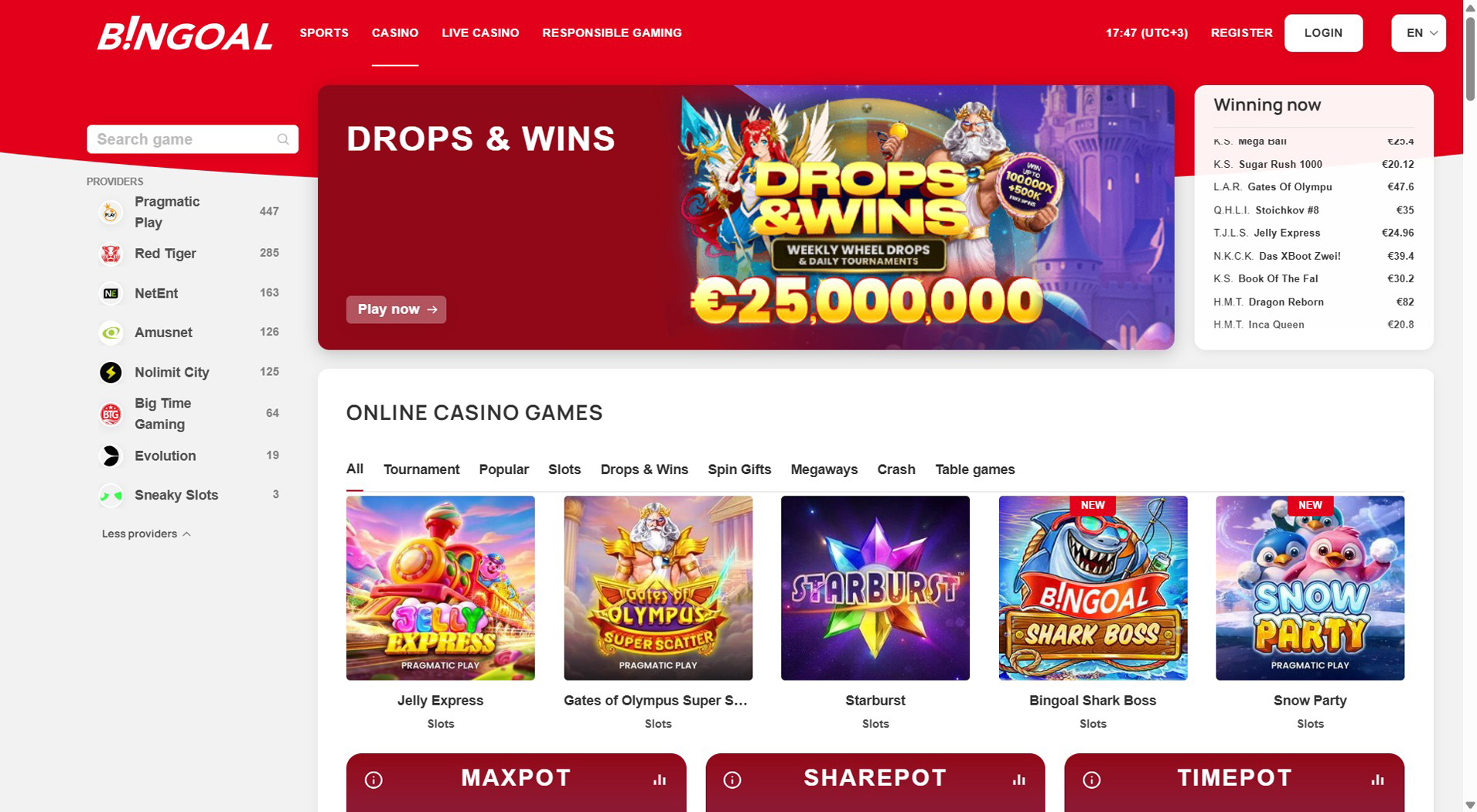 7. Bingoal Casino- Evenwichtige online casino-aanbieding