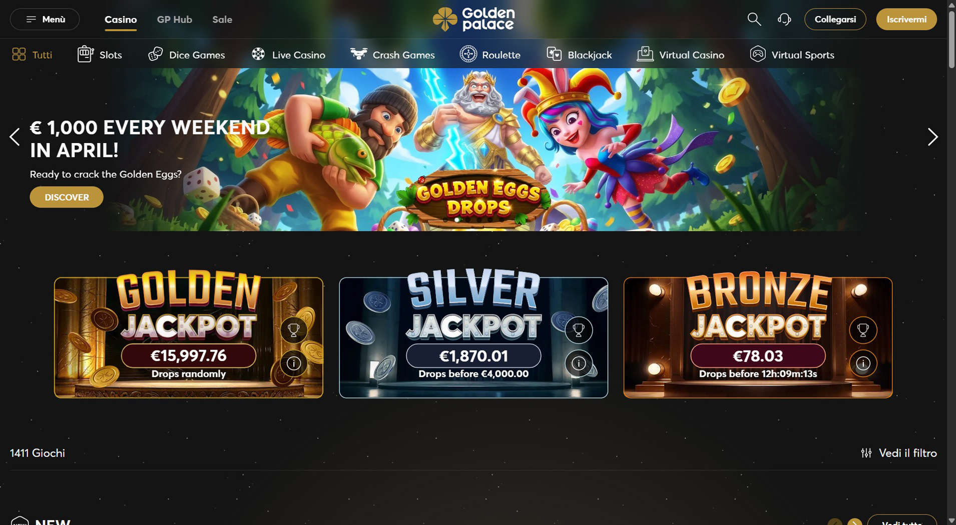 5. Golden Palace Casino- Mobiele online casinokeuze