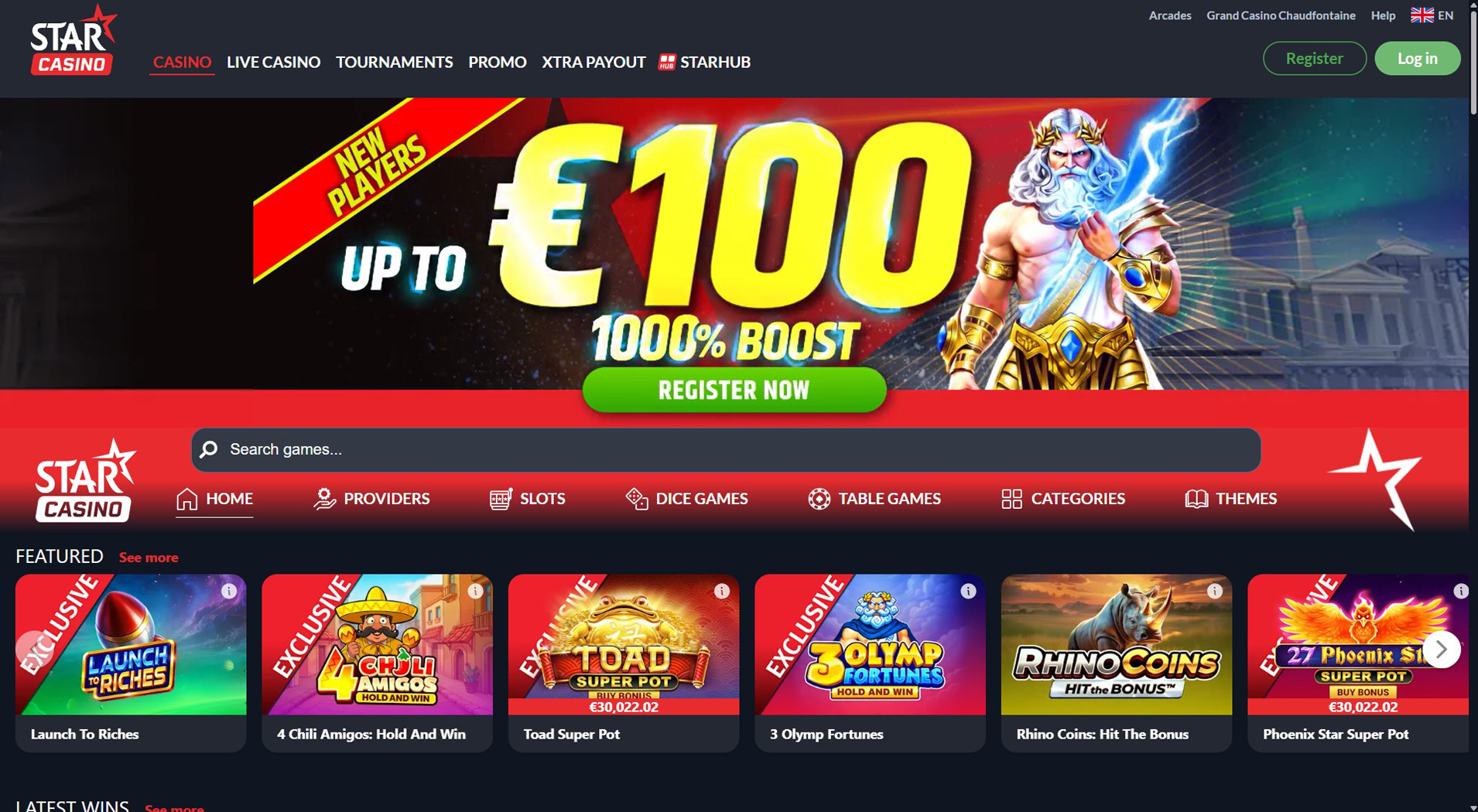 4. Star Casino- Vertrouwde online casinooptie